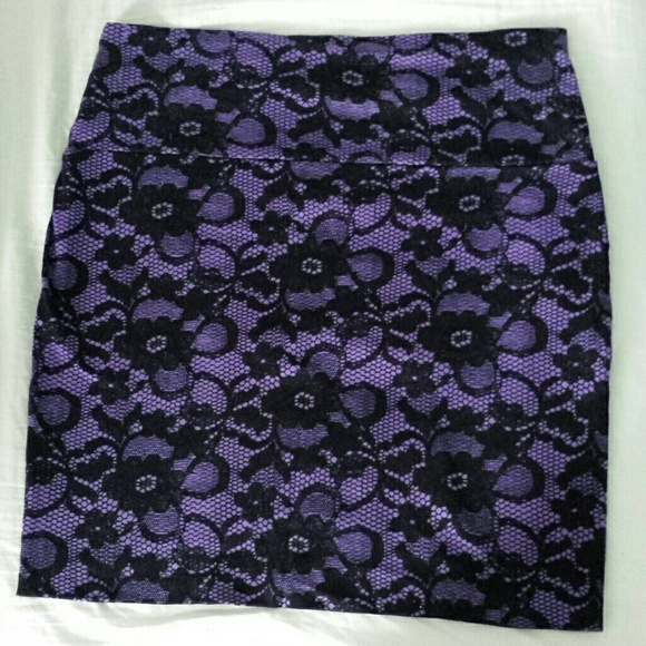 Purple and black skirt