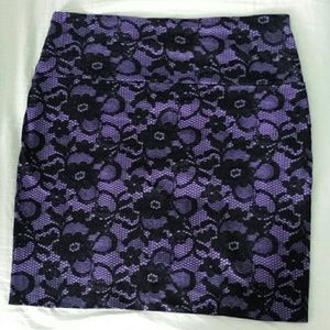 Purple and black skirt