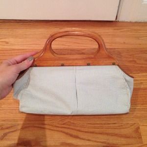 JCrew Seersucker Purse