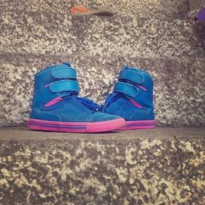 High top Blue/Pink Supras