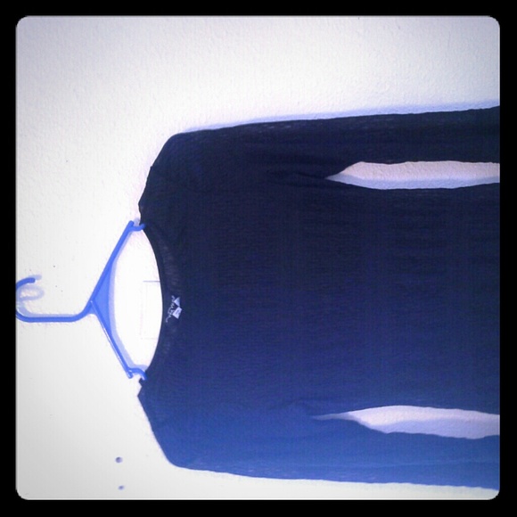 Shirt black see threw
