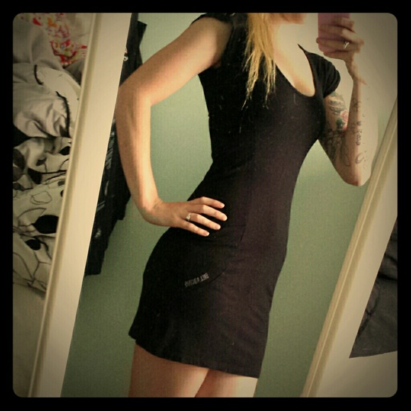 Comfy and casual little black dress