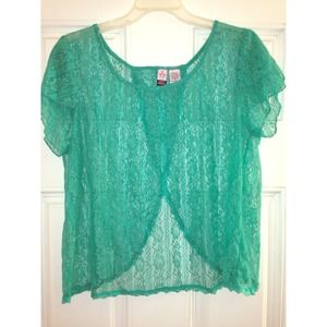 Teal Lace Top