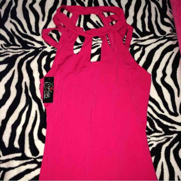Hot pink cocktail dress!