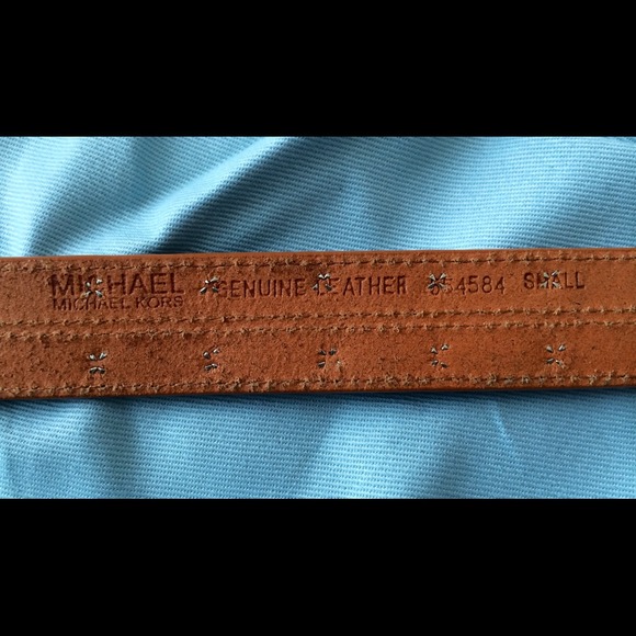 SOLD-MICHAEL KORS LEATHER STUDDED BELT -SOLD - Picture 2 of 4