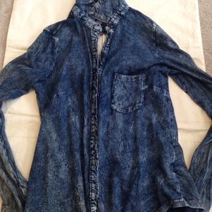 Faux Denim cardigan