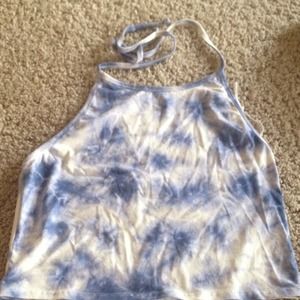 Aeropostale halter top blue and white