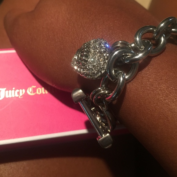 Pave Heart and Toggle Charm bracelet