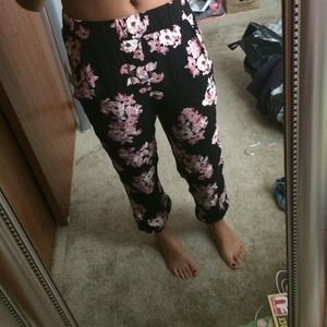 "Harem" floral pants