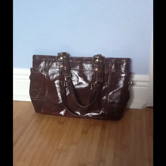 SOLD! COACH Brown leather Handbag - Picture 2 of 4