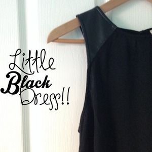 Little Black Dress w/ Faux Leather NWT