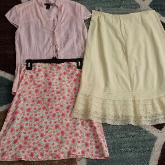 Bundle of 2 H&M Skirts with an additional shirt