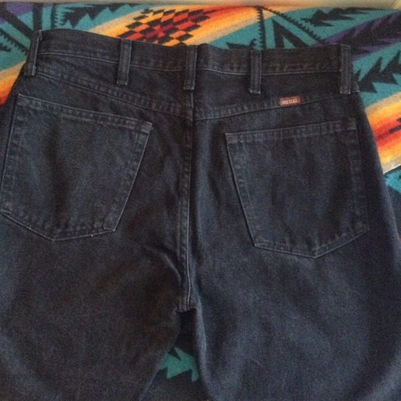 RUSTLER COWBOY JEANS BLACK 34x29 NWOT - Picture 2 of 3