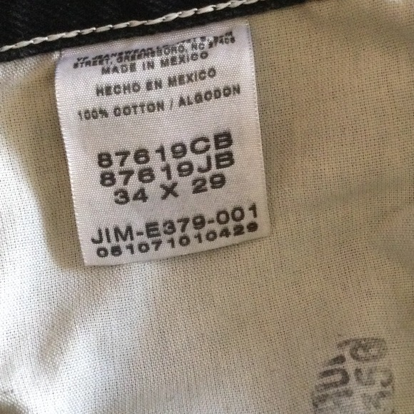 RUSTLER COWBOY JEANS BLACK 34x29 NWOT - Picture 3 of 3