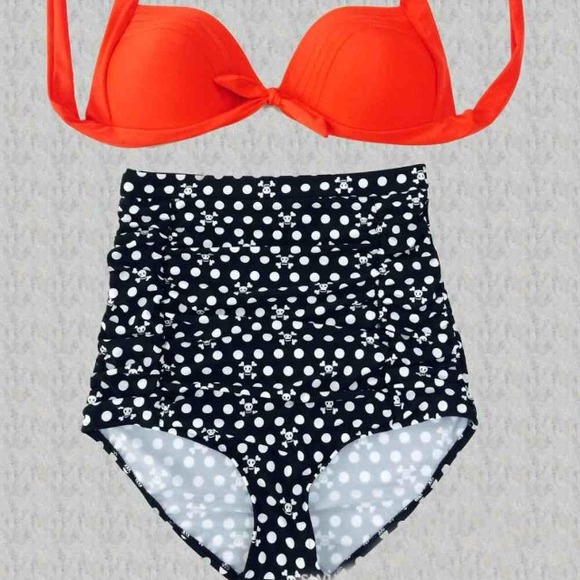 High waisted vintage inspired retro bikini