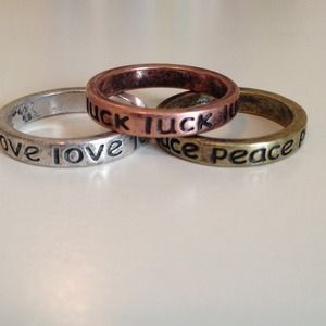 Gold,Silver, Bronze Rings