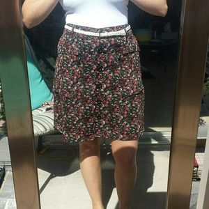 Floral flowy skirt