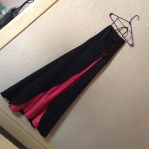 Black & pink dress. Prom or wedding style.