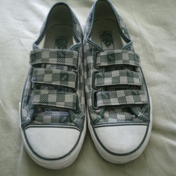 Green Velcro Vans