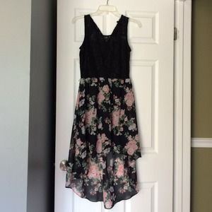 Floral hi low dress