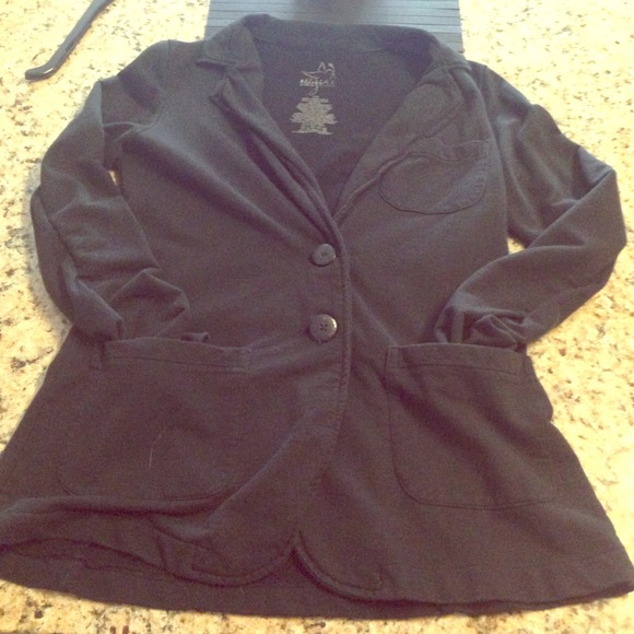 100% cotton black 2 button closure blazer! - Picture 1 of 4