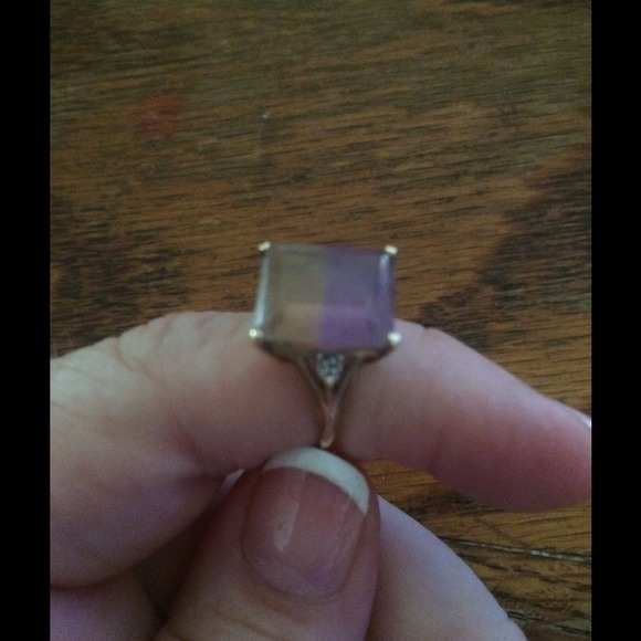 Citrine and amethyst  quartz ring
