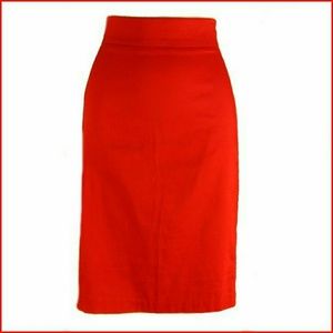 Red pencil skirt.