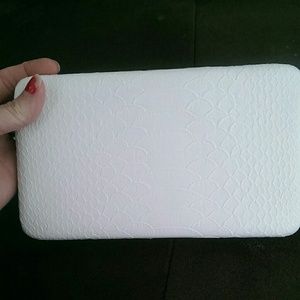 White snake skin wallet