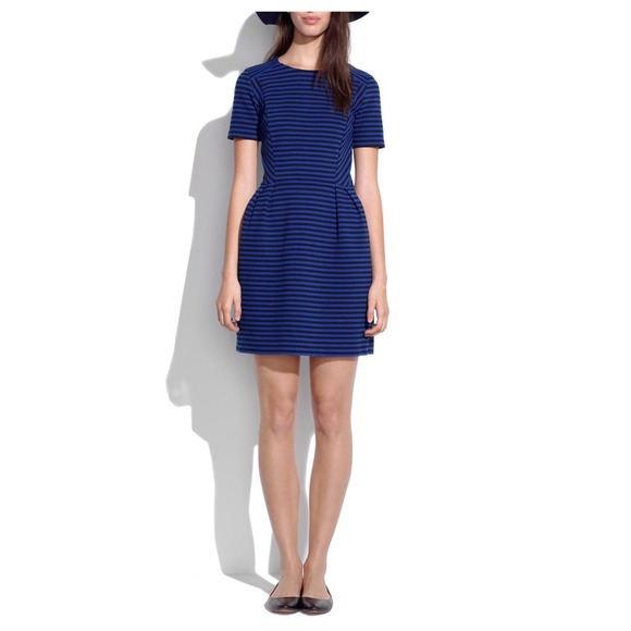 Madewell Dresses & Skirts - Madewell Gallerist Ponte Dress in Navy Stripe NWT