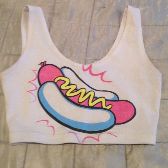 🚫bundled🚫Hot Dog crop top sports bra style - Picture 3 of 3