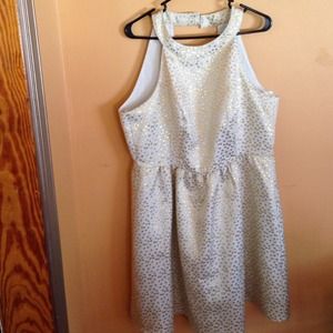 Gold and cream dress