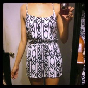 Black and white romper