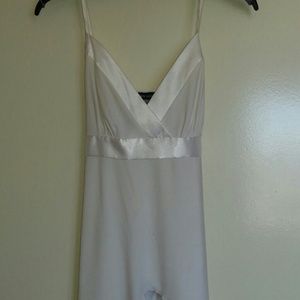 White Satin n Lycra Top