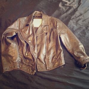 Hollister Distressed Leather Jacket