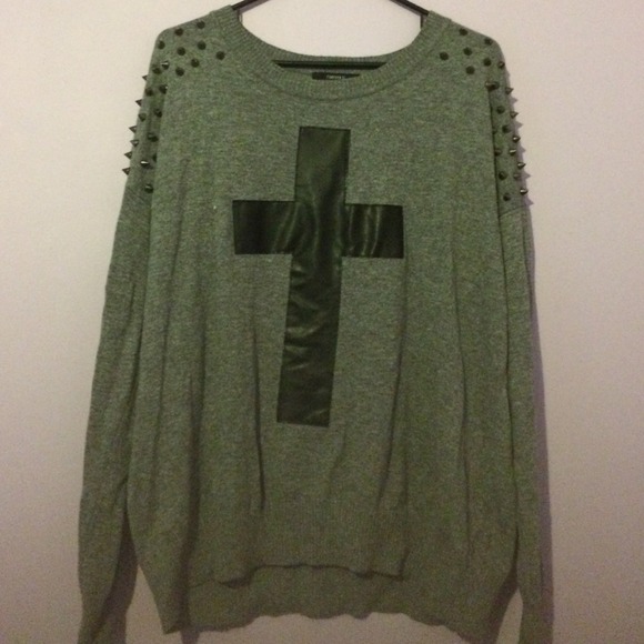 Spiked cross sweater
