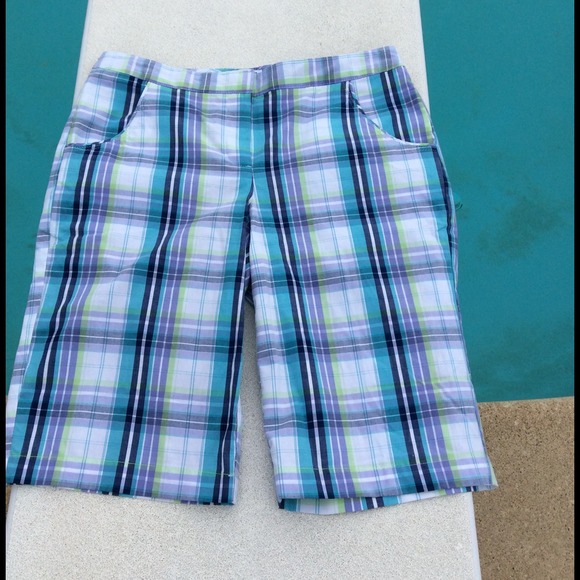 Plaid Bermuda Shorts by Izod - Picture 1 of 3