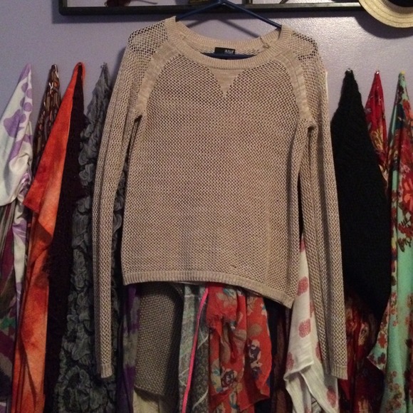 tan cardigan