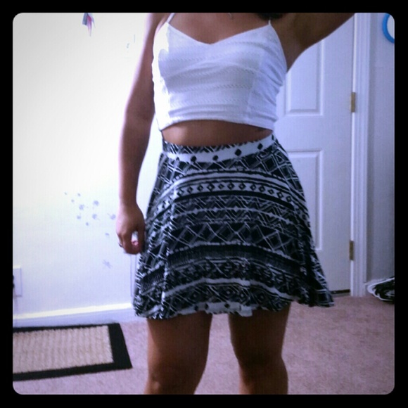 Black & White Aztec Skirt