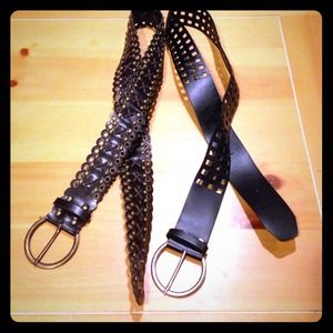 YMIR Jeanswear dark brown belt and black belt.