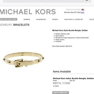 Gold michael kors bracelet