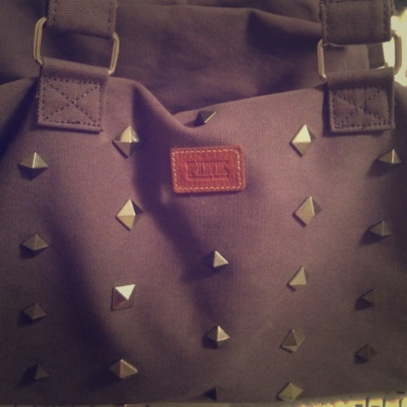 Sold****** VS PINK large studded duffle bag (: