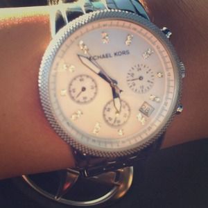 Michael Kors silver tone watch