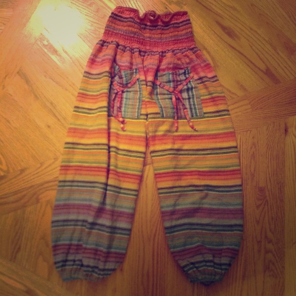 Boho babe, rainbow pants
