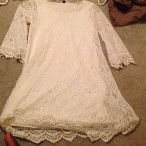 White lace dress