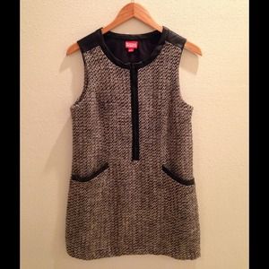 Black and White Tweed Shift Dress