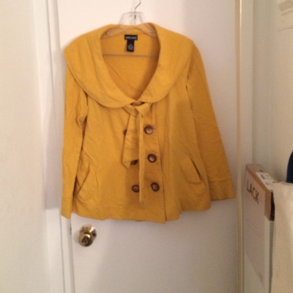 Mustard yellow fall cardi jacket