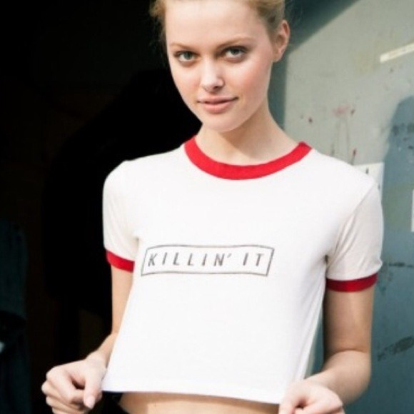 Brandy Melville "Killin' It" Crop Tee