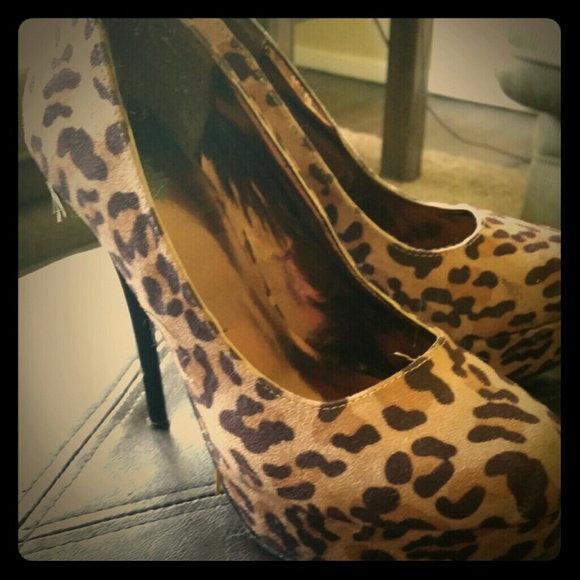 Leopard print heels
