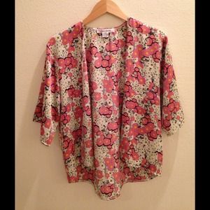 Floral Print Kimono