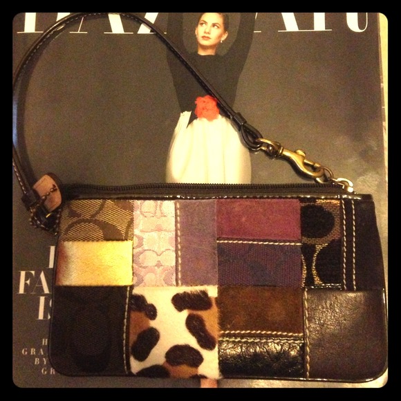 Coach patchwork wristlet